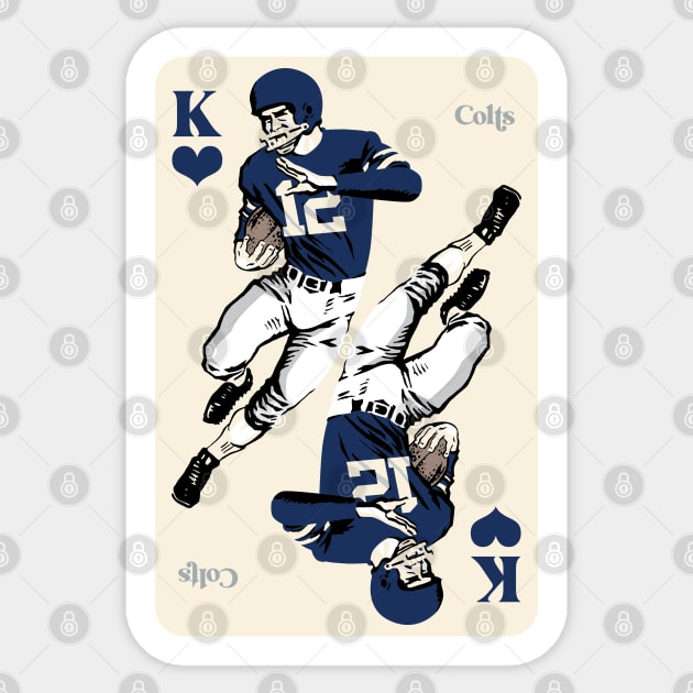 Indianapolis Colts King of Hearts Sticker by Rad Love